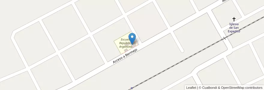 Mapa de ubicacion de Escuela Secundaria República Argentina en Argentinien, San Juan, Caucete.
