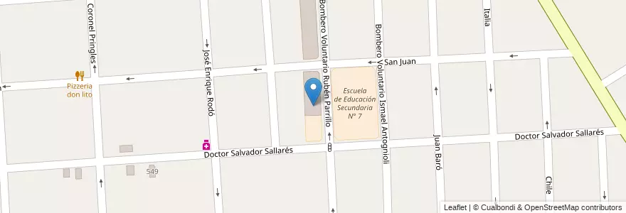 Mapa de ubicacion de Escuela Secundaria Técnica N° 2 "Rodolfo Walsh" en Argentine, Province De Buenos Aires, Partido De Florencio Varela, Florencio Varela.