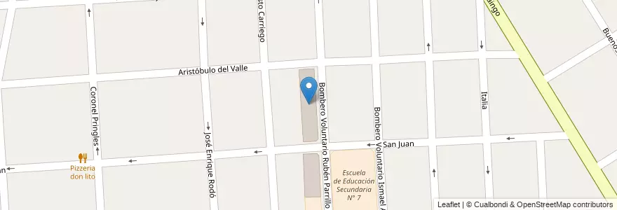 Mapa de ubicacion de Escuela Secundaria Técnica N° 2 "Rodolfo Walsh" en Argentina, Provincia Di Buenos Aires, Partido De Florencio Varela, Florencio Varela.