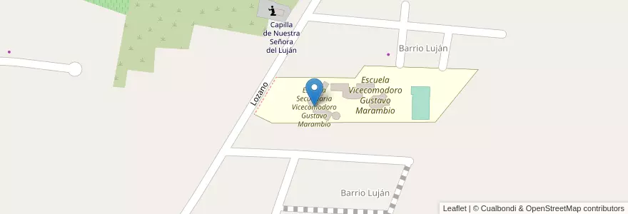 Mapa de ubicacion de Escuela Secundaria Vicecomodoro Gustavo Marambio en Argentina, San Juan, Chile, Albardón.