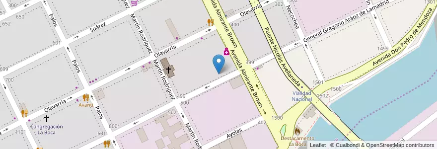Mapa de ubicacion de Escuela Social San Juan Bosco - La Nocturna, Boca en الأرجنتين, Ciudad Autónoma De Buenos Aires, Comuna 4, Buenos Aires.