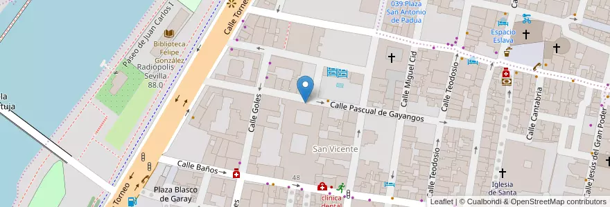 Mapa de ubicacion de Escuela Superior de Arte Dramático en España, Andalucía, Sevilla, Sevilla.