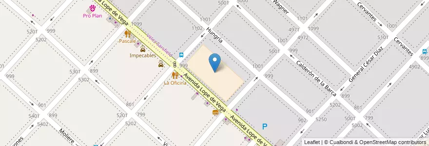 Mapa de ubicacion de Escuela Superior de Educación Artística en Danza 02 Jorge Donn, Velez Sarsfield en Arjantin, Ciudad Autónoma De Buenos Aires, Buenos Aires, Comuna 10.