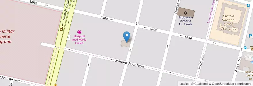 Mapa de ubicacion de Escuela Superior de Enfermería "Rosa Carmen All" en Argentinië, Santa Fe, Departamento La Capital, Santa Fe Capital, Santa Fe.