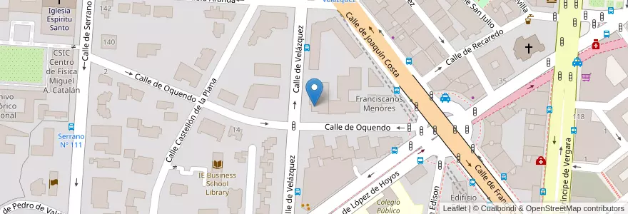 Mapa de ubicacion de Escuela Superior de Informática, Márketing y Negocios I&M en スペイン, マドリード州, Comunidad De Madrid, Área Metropolitana De Madrid Y Corredor Del Henares, Madrid.