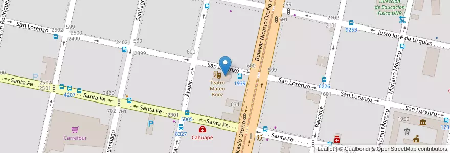 Mapa de ubicacion de Escuela Superior de Museología en آرژانتین, سانتافه, Departamento Rosario, Municipio De Rosario, تسبیح.