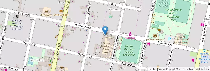 Mapa de ubicacion de Escuela Taller 3096 General Manuel Belgrano en 阿根廷, Santa Fe, Departamento Rosario, Municipio De Funes, Funes.