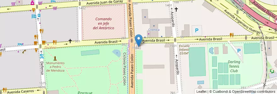 Mapa de ubicacion de Escuela Taller Arte Casco Historico, Boca en アルゼンチン, Ciudad Autónoma De Buenos Aires, Comuna 4, Comuna 1, ブエノスアイレス.