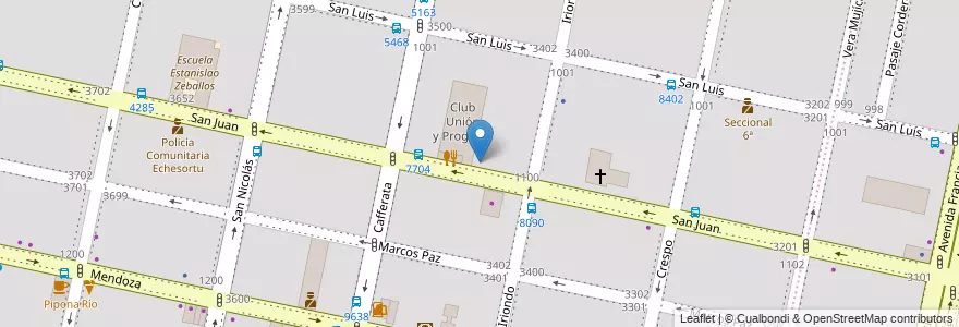 Mapa de ubicacion de Escuela Taller Enrique Muzzio en アルゼンチン, サンタフェ州, Departamento Rosario, Municipio De Rosario, ロサリオ.