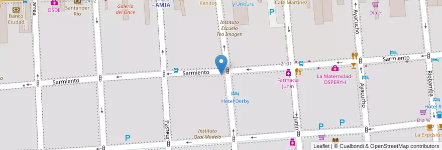 Mapa de ubicacion de Escuela Taller Imagen y Sonido, Balvanera en Аргентина, Буэнос-Айрес, Comuna 3, Буэнос-Айрес.