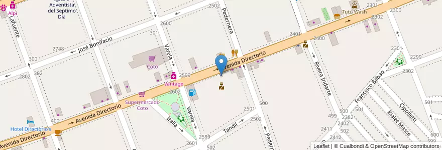 Mapa de ubicacion de Escuela Tango Flores, Flores en アルゼンチン, Ciudad Autónoma De Buenos Aires, Comuna 7, ブエノスアイレス.