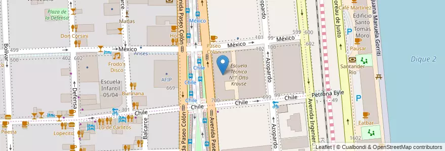 Mapa de ubicacion de Escuela Técnica 01 Ing. Otto Krause, Montserrat en الأرجنتين, Ciudad Autónoma De Buenos Aires, Comuna 1, Buenos Aires.