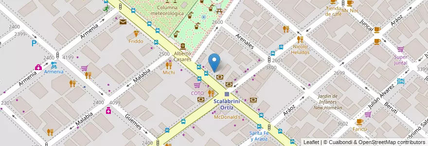 Mapa de ubicacion de Escuela Técnica 02 Osvaldo Magnasco, Palermo en Argentina, Ciudad Autónoma De Buenos Aires, Buenos Aires, Comuna 14.