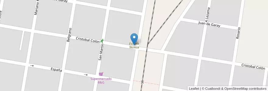Mapa de ubicacion de Escuela Técnica en Argentine, Santa Fe, Departamento Vera, Municipio De Vera, Vera.