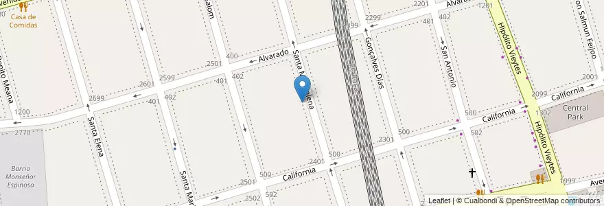 Mapa de ubicacion de Escuela Técnica 14 Libertad, Barracas en 阿根廷, Ciudad Autónoma De Buenos Aires, Comuna 4, 布宜诺斯艾利斯.