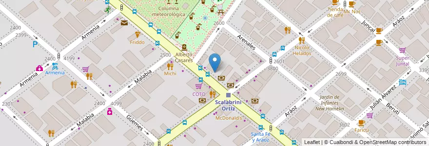 Mapa de ubicacion de Escuela Técnica 2 Osvaldo Magnasco, Palermo en Argentinië, Ciudad Autónoma De Buenos Aires, Buenos Aires, Comuna 14.