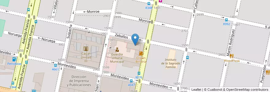 Mapa de ubicacion de Escuela Técnica 288 Doctor Osvaldo Magnasco en Arjantin, Santa Fe, Departamento Rosario, Municipio De Rosario, Rosario.