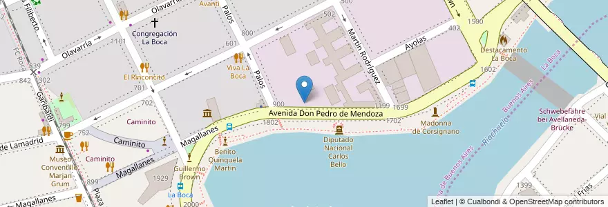 Mapa de ubicacion de Escuela Técnica 31 Maestro Quinquela, Boca en Argentinien, Ciudad Autónoma De Buenos Aires, Comuna 4, Buenos Aires.