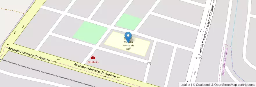 Mapa de ubicacion de Escuela tecnica lomas de tafi en アルゼンチン, トゥクマン州, San Miguel De Tucumán, Tafí Viejo.