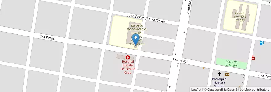 Mapa de ubicacion de Escuela Técnica N 9 Gob. Ing. Cesar E. del V. Iturre en アルゼンチン, サンティアゴ・デル・エステロ州, Departamento Quebrachos, Sumampa.
