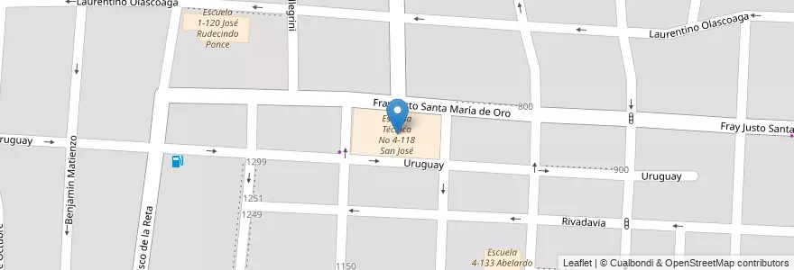 Mapa de ubicacion de Escuela Técnica No 4-118 San José en Argentinien, Chile, Mendoza, Departamento Guaymallén, Distrito San José.