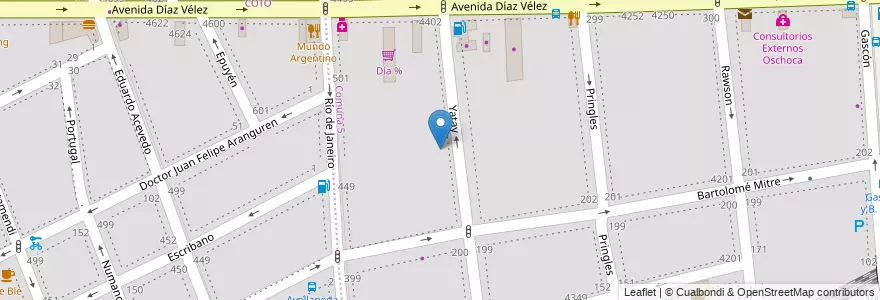 Mapa de ubicacion de Escuela Técnica Ort 01, Almagro en アルゼンチン, Ciudad Autónoma De Buenos Aires, Comuna 5, ブエノスアイレス.