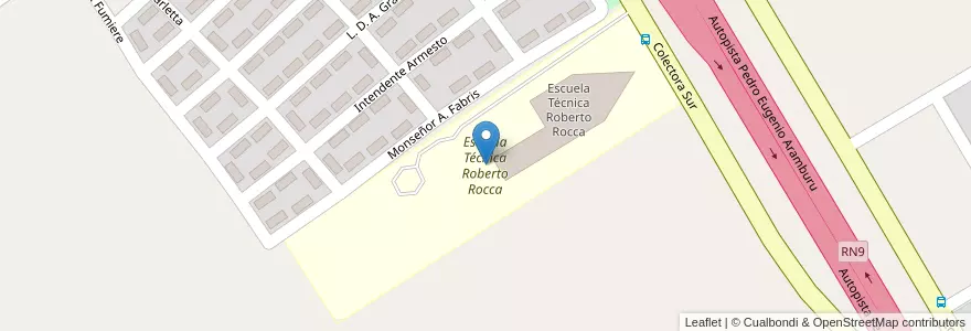 Mapa de ubicacion de Escuela Técnica Roberto Rocca en アルゼンチン, ブエノスアイレス州, Partido De Campana.