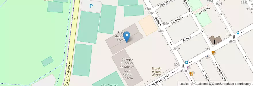 Mapa de ubicacion de Escuela tecnica, Saavedra en Аргентина, Буэнос-Айрес, Comuna 12, Буэнос-Айрес.
