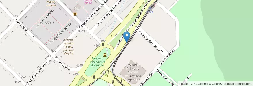 Mapa de ubicacion de Escuela Técnica Universidad de Buenos Aires, Villa Lugano en Argentinië, Ciudad Autónoma De Buenos Aires, Buenos Aires, Comuna 8.