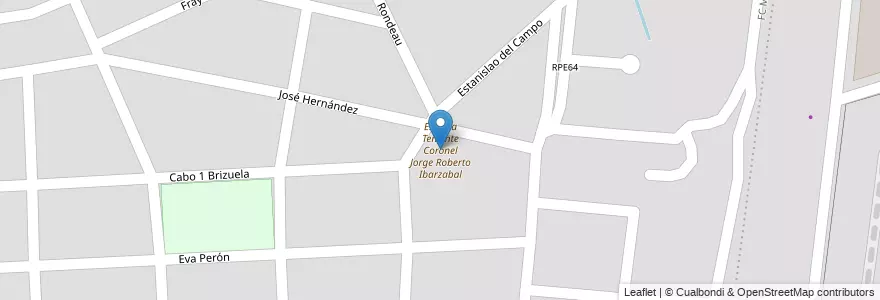 Mapa de ubicacion de Escuela Teniente Coronel Jorge Roberto Ibarzabal en الأرجنتين, Córdoba, Departamento Colón, Pedanía Calera Norte, La Calera.