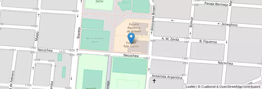 Mapa de ubicacion de Escuela Tobr García en アルゼンチン, サルタ州, Capital, Municipio De Salta, Salta.