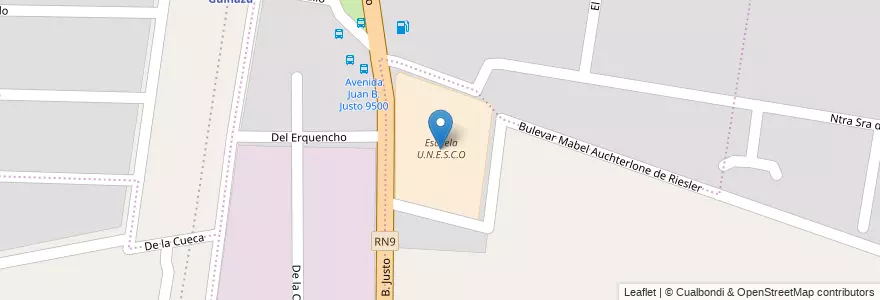 Mapa de ubicacion de Escuela U.N.E.S.C.O en Argentina, Córdoba, Departamento Capital, Pedanía Capital, Córdoba, Municipio De Córdoba.