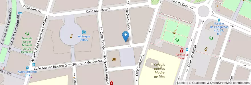 Mapa de ubicacion de Escuela Universitaria de Turismo en Spanien, La Rioja, La Rioja, Logroño.