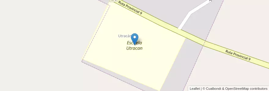 Mapa de ubicacion de Escuela Utracan en アルゼンチン, ラ・パンパ州, Municipio De General Acha, Departamento Utracán, Utracán.
