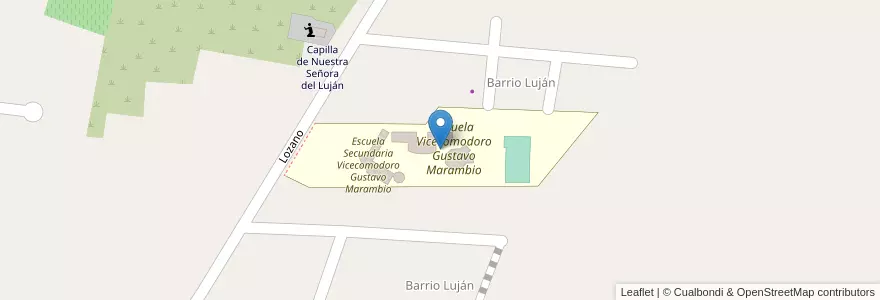 Mapa de ubicacion de Escuela Vicecomodoro Gustavo Marambio en Argentina, San Juan, Chile, Albardón.
