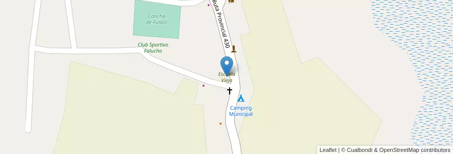 Mapa de ubicacion de Escuela Vieja en アルゼンチン, サンフアン州, チリ, Iglesia.
