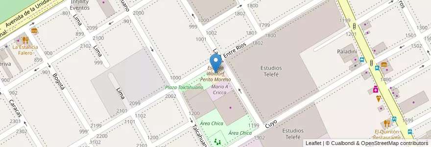Mapa de ubicacion de Escuela Waldorf Perito Moreno en アルゼンチン, ブエノスアイレス州, Partido De San Isidro, Martínez.