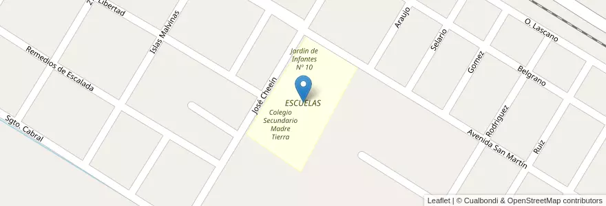 Mapa de ubicacion de ESCUELAS en アルゼンチン, サンティアゴ・デル・エステロ州, Departamento Robles.