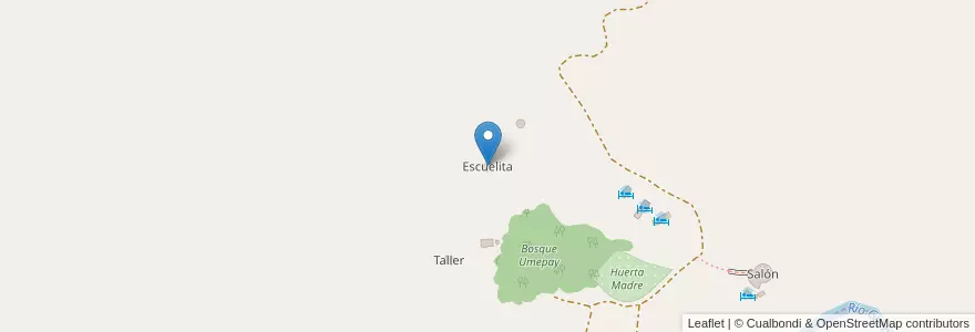 Mapa de ubicacion de Escuelita en アルゼンチン, コルドバ州, Departamento Calamuchita, Pedanía Cañada De Álvarez, Comuna De Lutti.