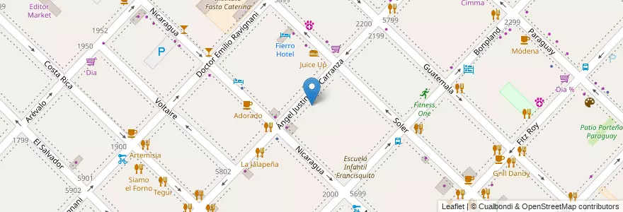 Mapa de ubicacion de ESEA en Danza Mastrazzi Curso Vocacional de Danza y Expresión Corporal Juvenil 04, Palermo en 아르헨티나, Ciudad Autónoma De Buenos Aires, 부에노스아이레스, Comuna 14.