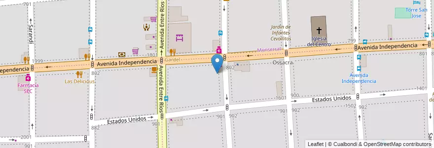 Mapa de ubicacion de ESEA en Danza Ramicone Curso Vocacional de Folklore 06, Constitucion en Аргентина, Буэнос-Айрес, Буэнос-Айрес.
