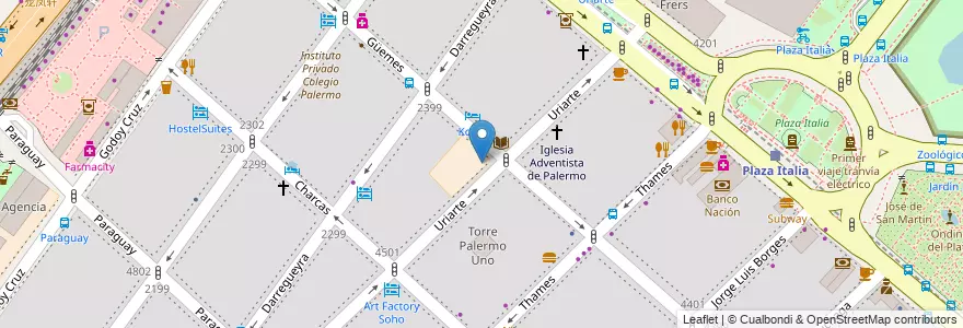 Mapa de ubicacion de ESEA en Danza Ramicone Curso Vocacional de Folklore 09, Palermo en Argentina, Ciudad Autónoma De Buenos Aires, Buenos Aires, Comuna 14.