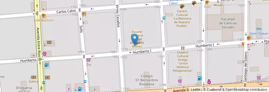 Mapa de ubicacion de ESEA en Danza Ramicone Curso Vocacional de Folklore 13, Constitucion en الأرجنتين, Ciudad Autónoma De Buenos Aires, Comuna 1, Buenos Aires.