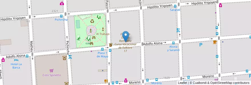 Mapa de ubicacion de ESEA en Danza Ramicone Curso Vocacional de Folklore 17, Balvanera en آرژانتین, Ciudad Autónoma De Buenos Aires, Comuna 3, Buenos Aires.