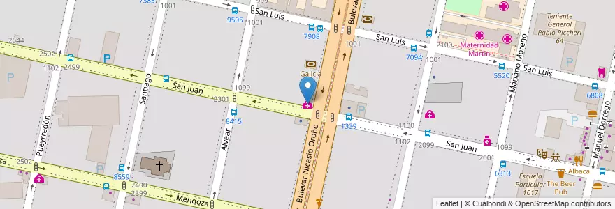 Mapa de ubicacion de Esencial.ar en Argentina, Santa Fe, Departamento Rosario, Municipio De Rosario, Rosario.