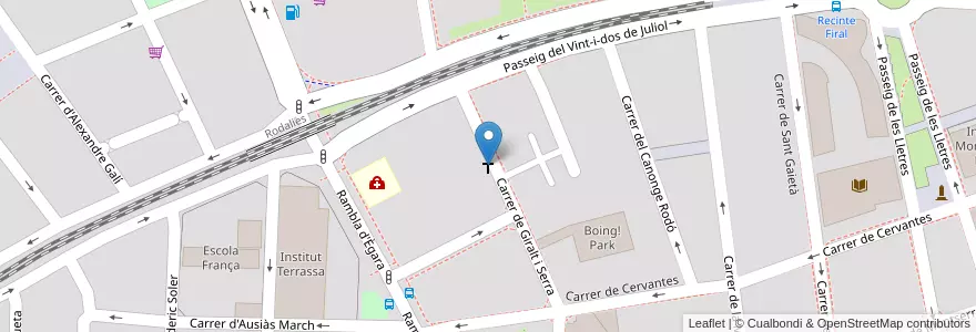 Mapa de ubicacion de Església cristiana evangèlica Bethesda en スペイン, カタルーニャ州, Barcelona, Vallès Occidental, Terrassa.