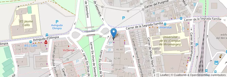 Mapa de ubicacion de Església de Jesucrist dels Sants dels Darrers Dies en Spain, Catalonia, Barcelona, Osona, Vic.