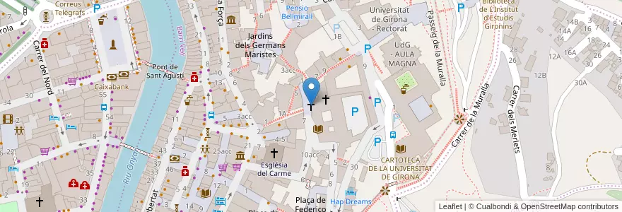 Mapa de ubicacion de Església de Sant Martí Sacosta en 西班牙, Catalunya, 赫罗纳, Gironès, 赫罗纳.