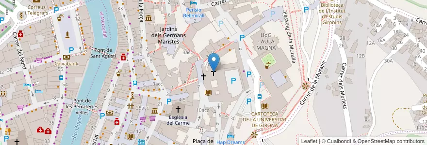 Mapa de ubicacion de ESGLÉSIA DEL SEMINARI en Sepanyol, Catalunya, Girona, Gironès, Girona.