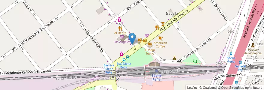 Mapa de ubicacion de Esi en Arjantin, Buenos Aires, Partido De Tres De Febrero.